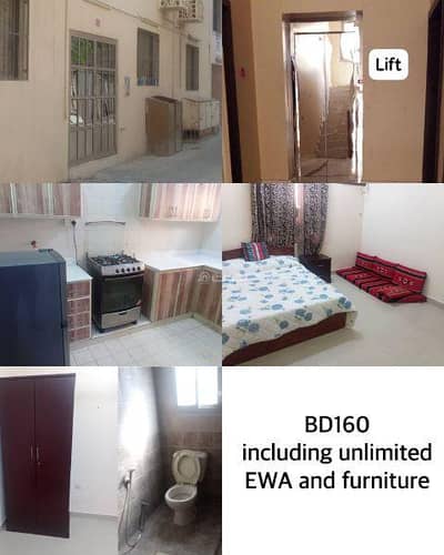 فلیٹ 1 غرفة نوم للايجار في البديع، المحافظة الشمالية - شقة تتكون من غرفة نوم واحدة للإيجار فيbudaiya في المحافظة الشمالية